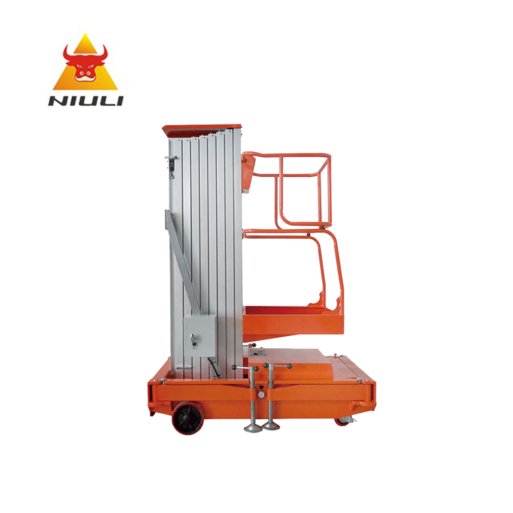NIULI Portable AC Power High Rise Electric Man Lift Plate-forme en aluminium
